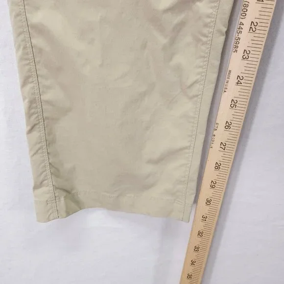 Patagonia Quandary Womens Hiking Pants Size 14 Beige Roll Up Tab - Picture 5 of 13
